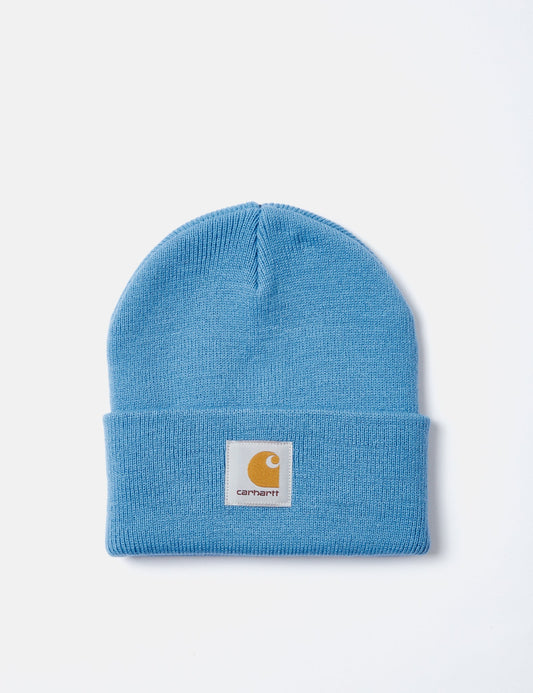 Bonnet court en tricot - Bleu piscine
