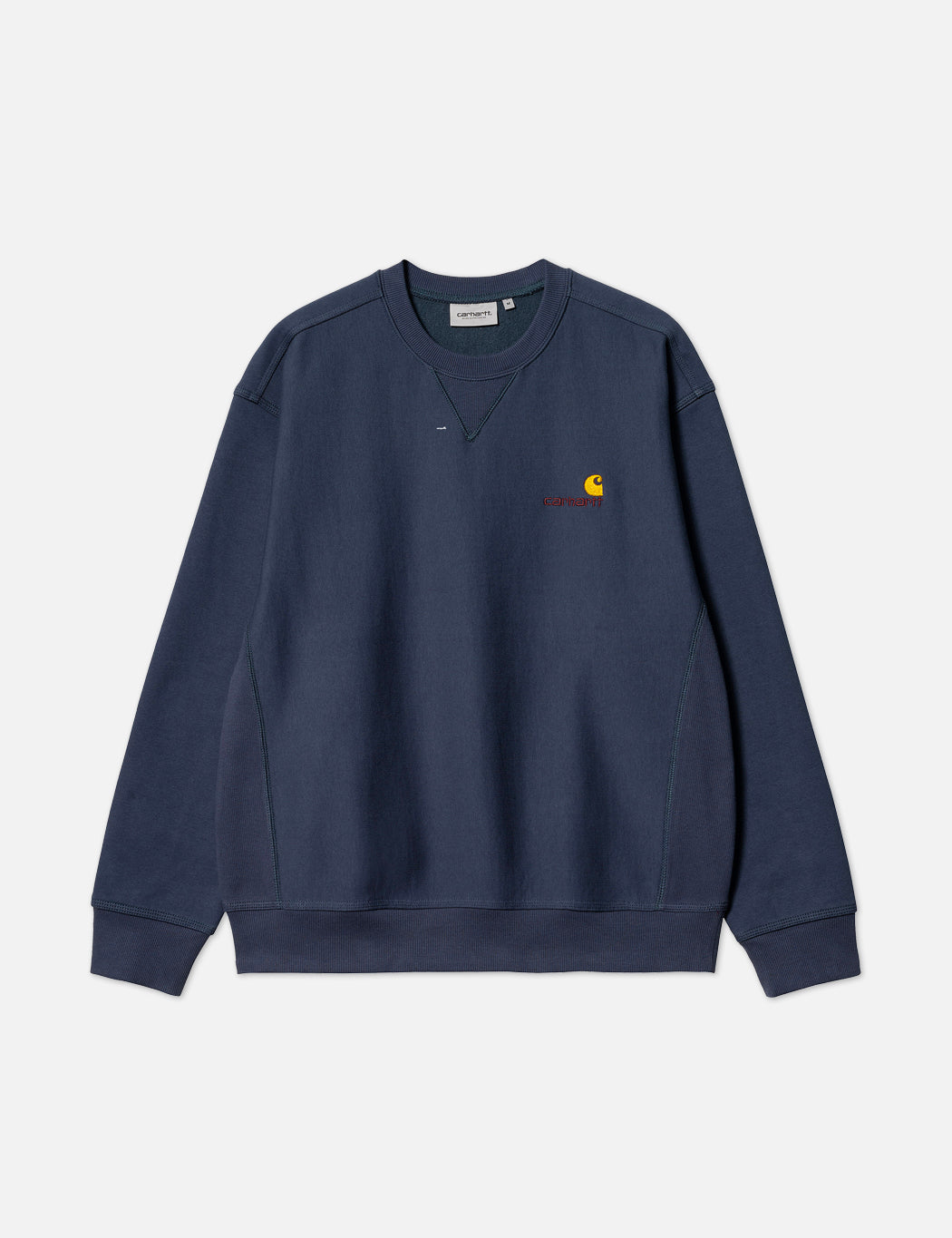 Sweat-shirt American Script - Bleu Gentiane