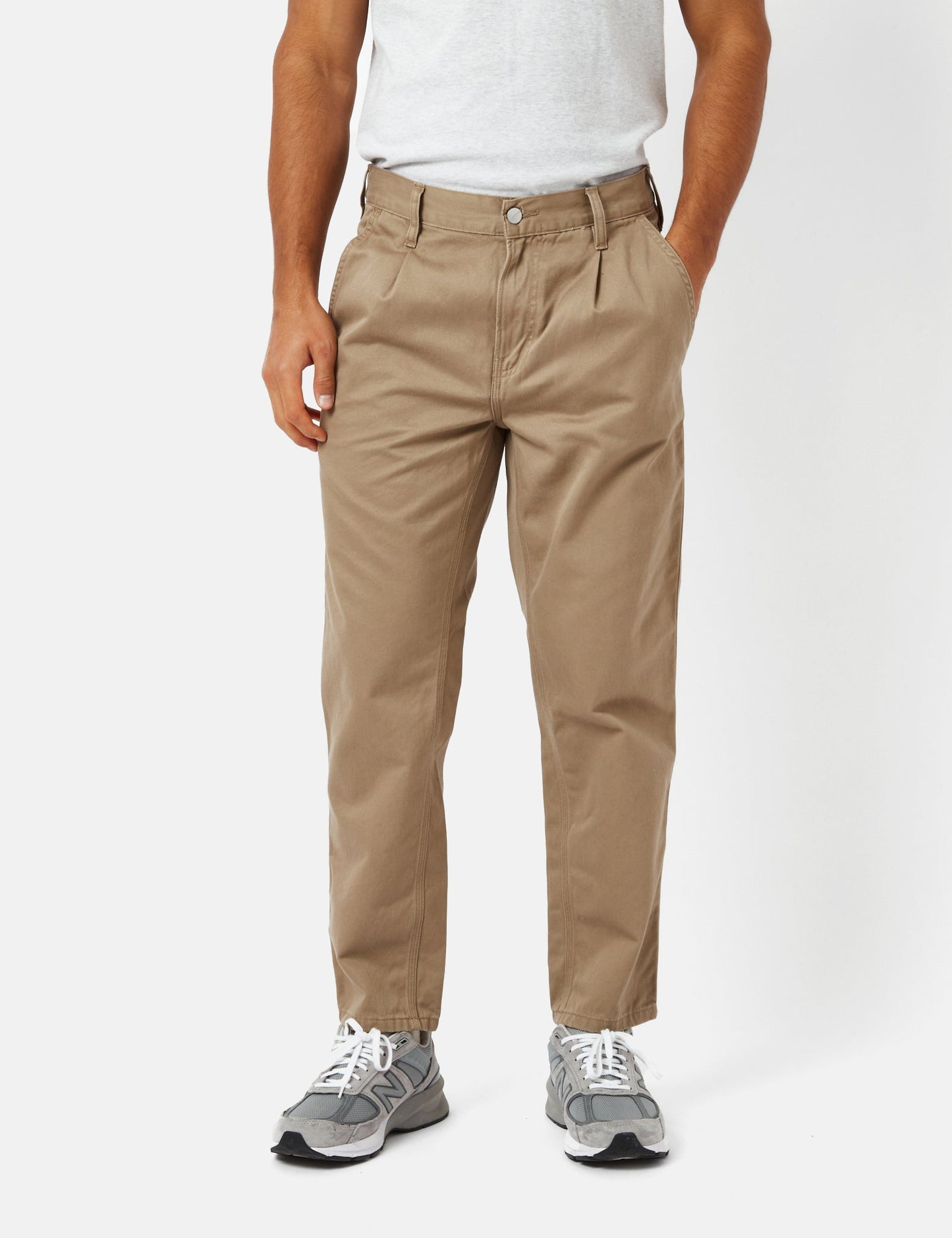 Pantalon Abbott (coupe fuselée normale) – Beige cuir