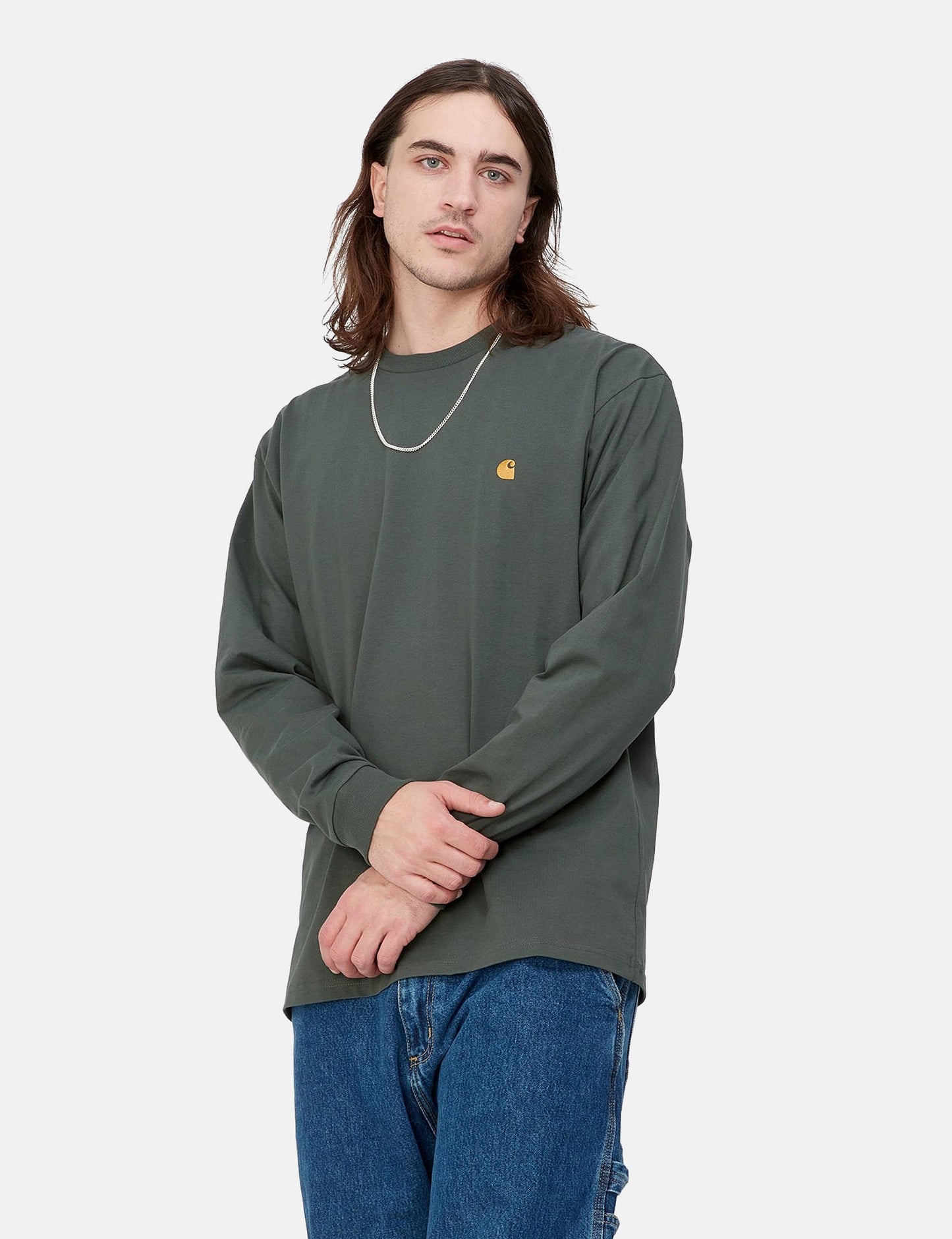 Langarm-T-Shirt Chase (Loose) – Jura Green