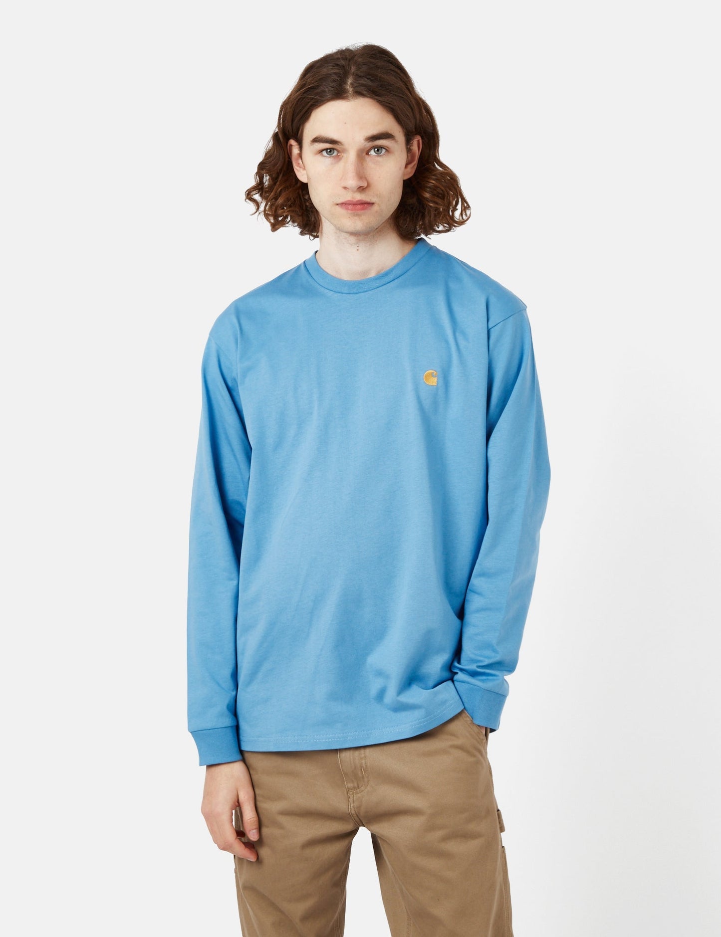 T-shirt à manches longues Chase (ample) - Bleu piscine