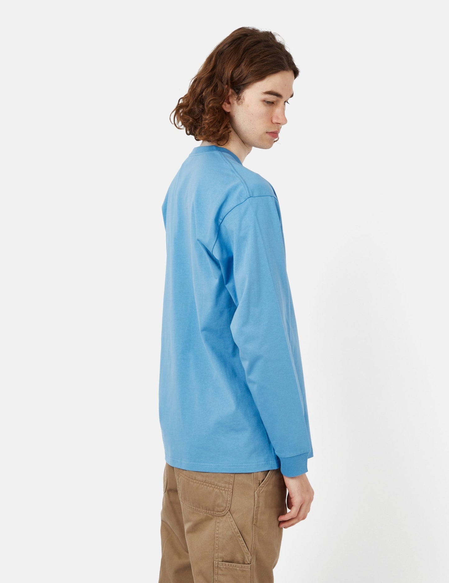 T-shirt à manches longues Chase (ample) - Bleu piscine