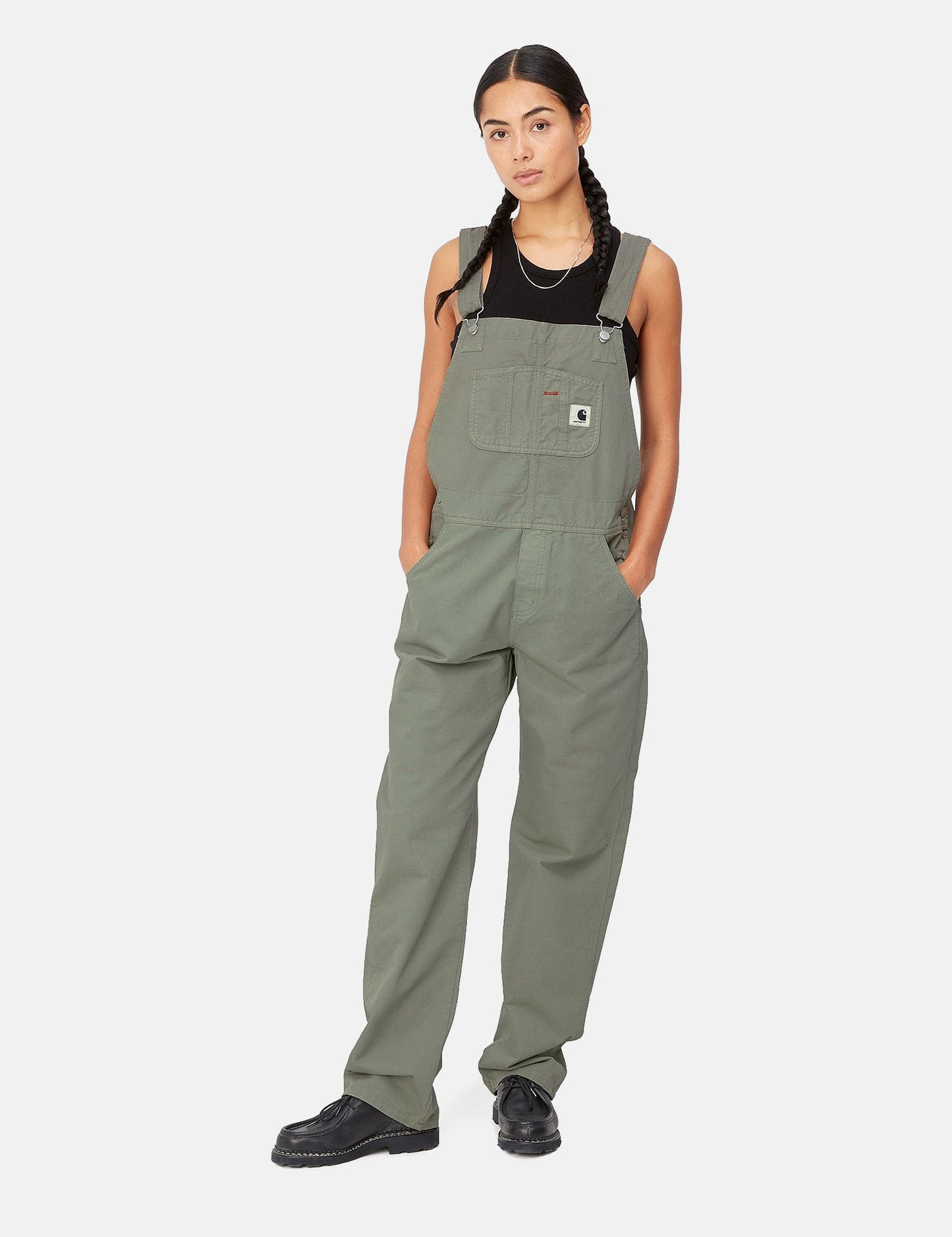 Latzhose für Damen (gerade) – Yucca-Grün