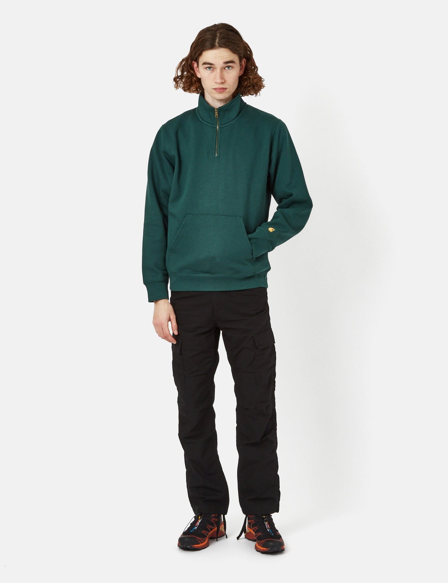 Sweat-shirt zippé Chase Neck - Vert botanique