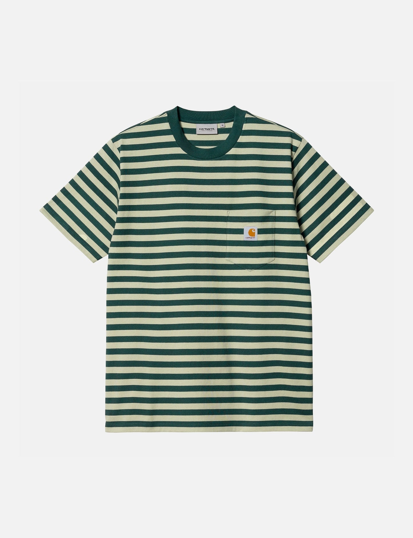T-Shirt Scotty Stripe Pocket (Regular) – Botanic Green/Agave Green
