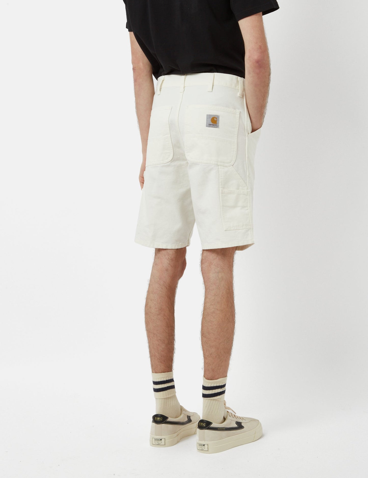 Shorts simples au genou (Biologiques) - Délavé à la cire