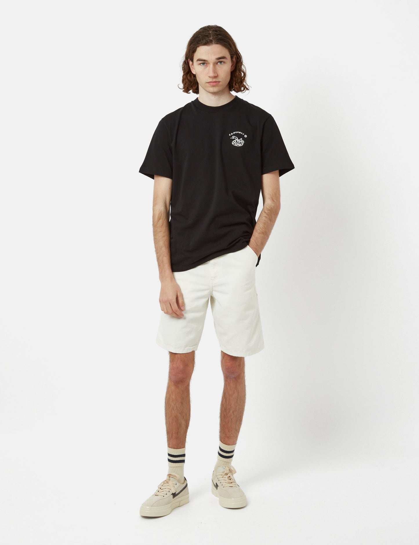 Shorts simples au genou (Biologiques) - Délavé à la cire