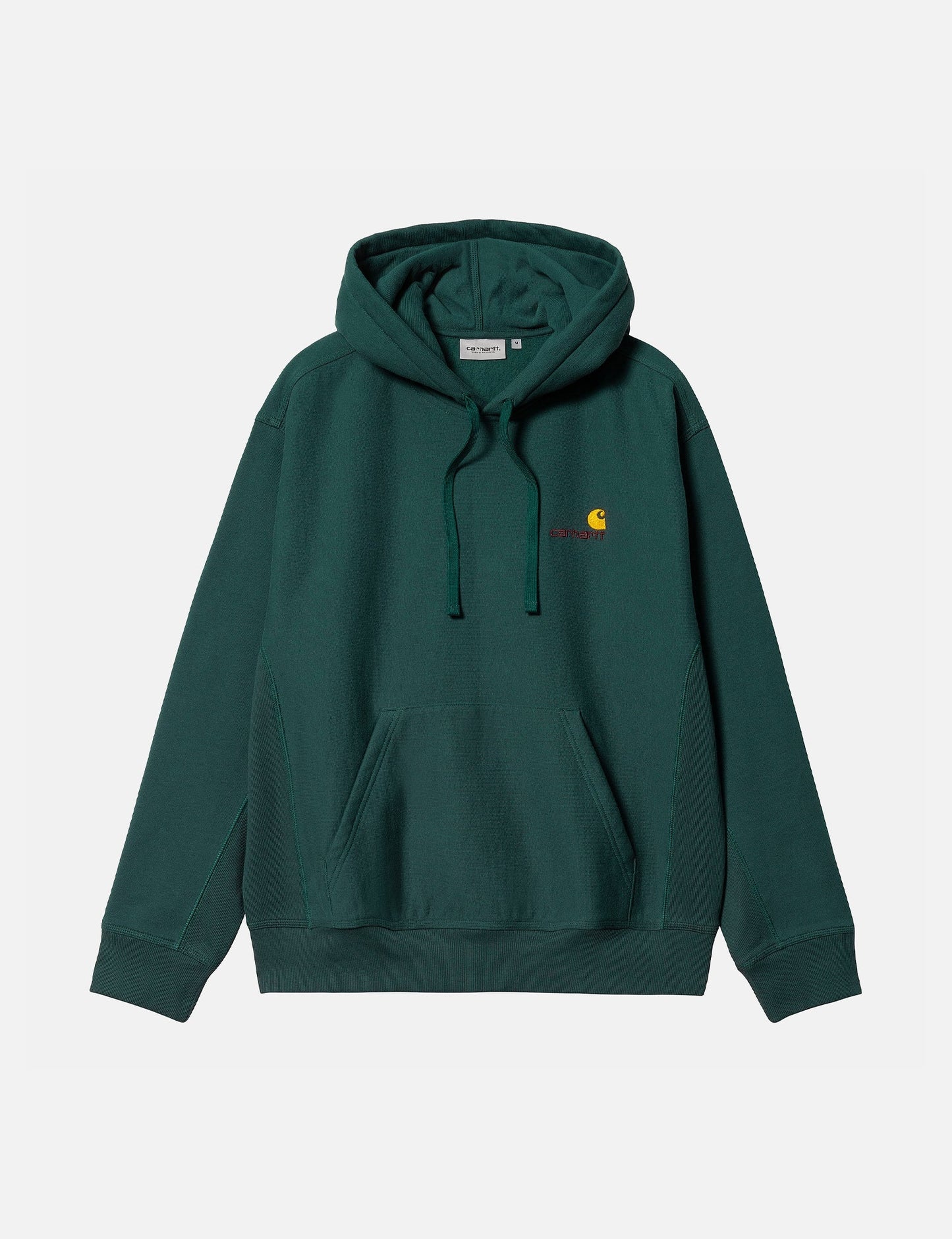 Sweat-shirt à capuche American Script - Vert botanique
