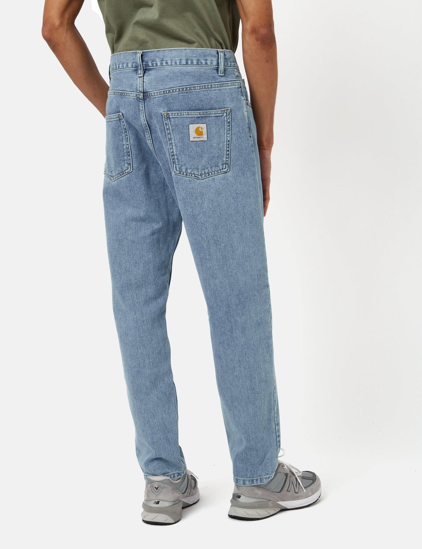 Pantalon Newel (coupe décontractée, délavage Stone Bleached) - Bleu