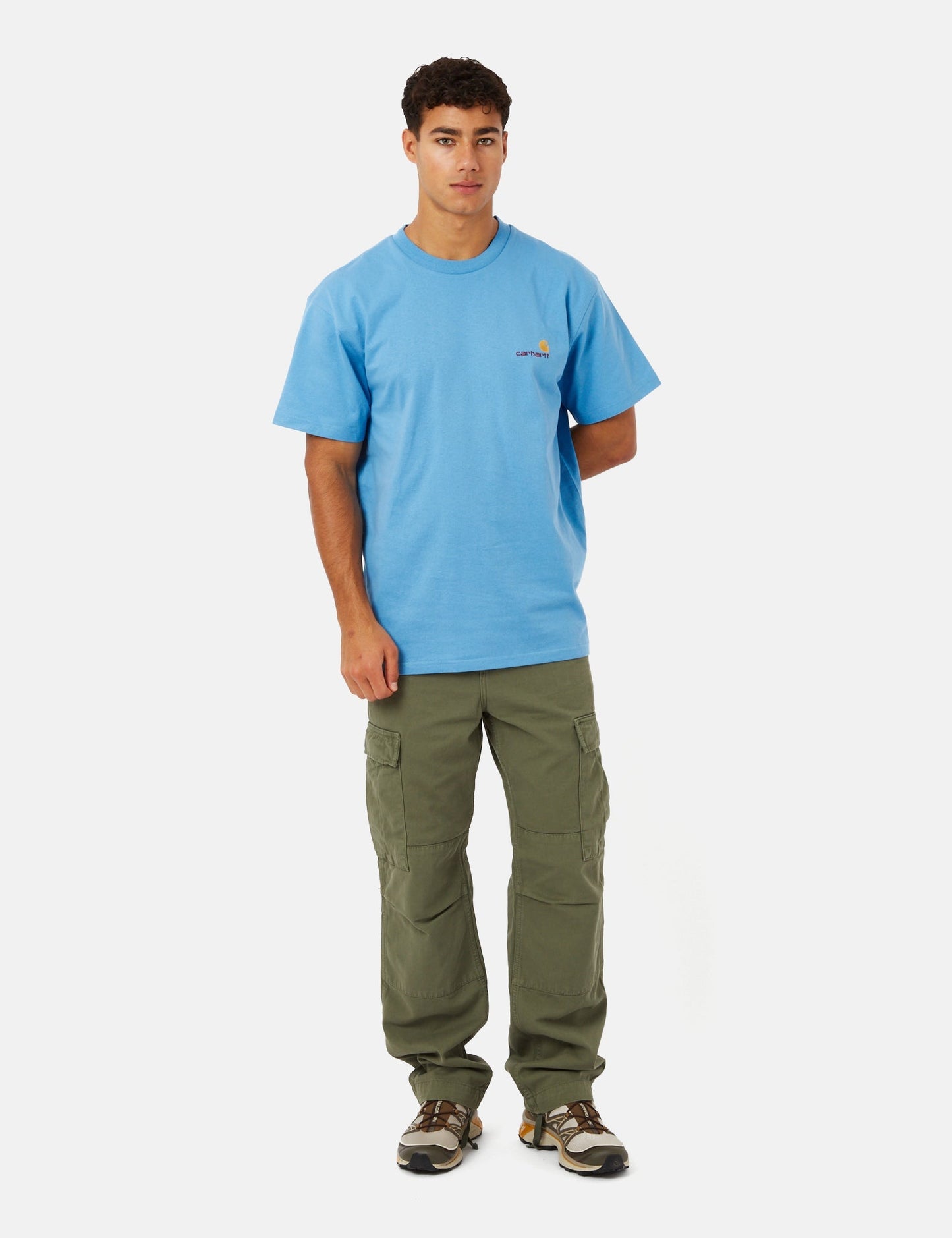 American Script T-Shirt (Bio) - Piscine Blue