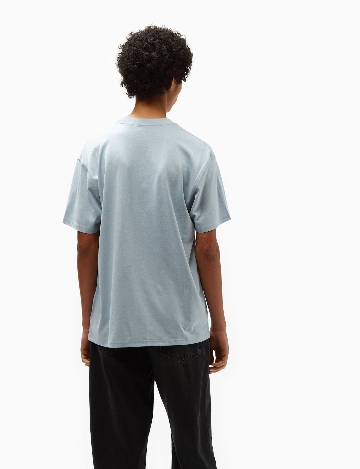 T-shirt "American Script" (ample) - Bleu givré