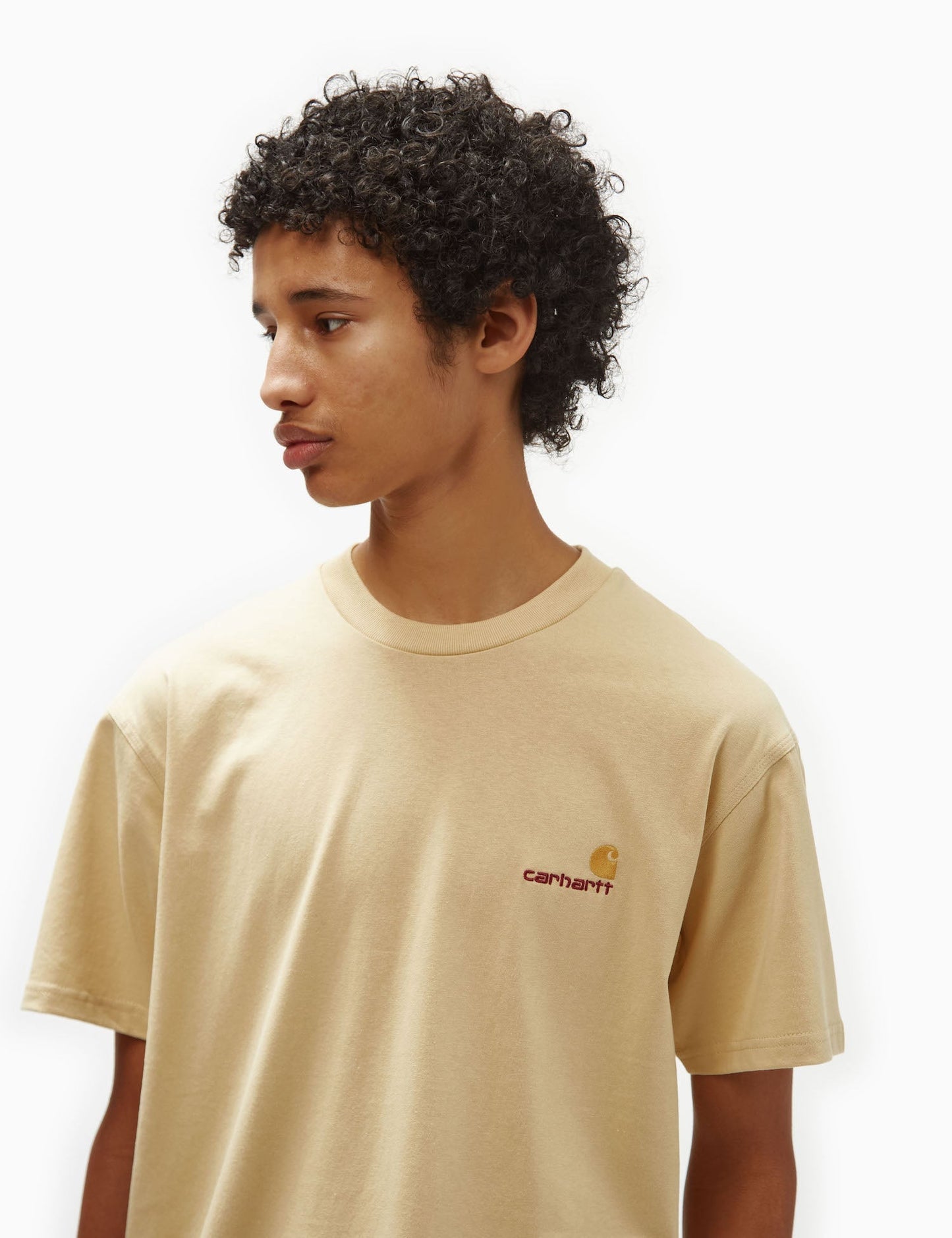 T-shirt American Script (ample) - Beige rotin