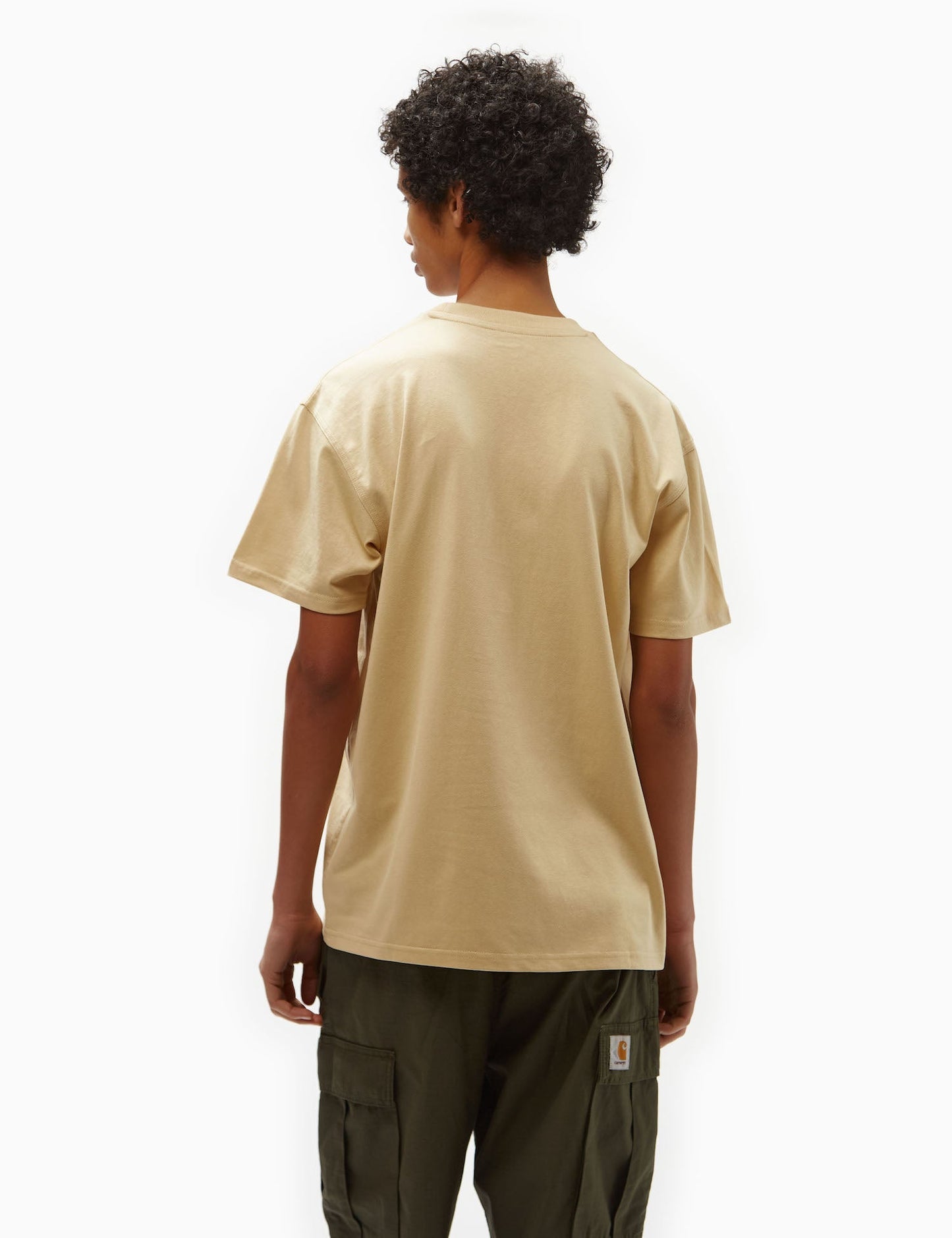 T-shirt American Script (ample) - Beige rotin