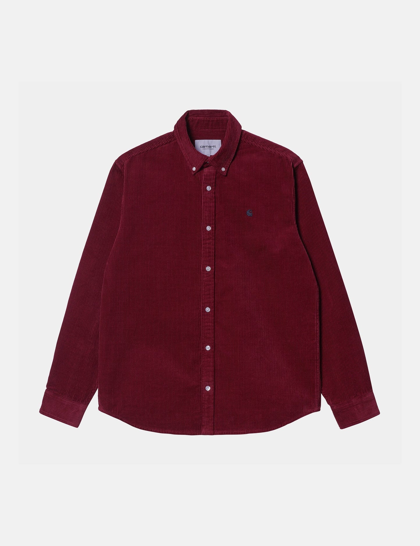 Chemise Madison en velours côtelé - Bourgogne/Noir Corvina