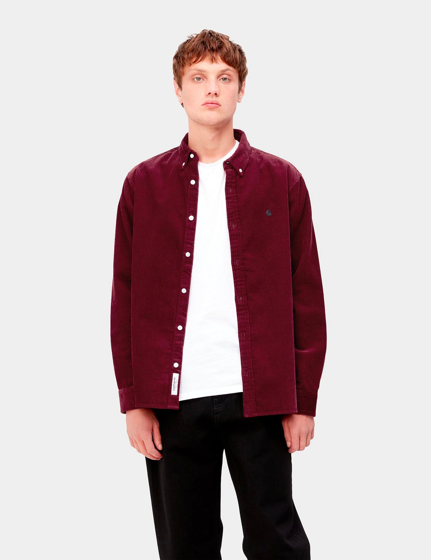 Chemise Madison en velours côtelé - Vert buis/Cire