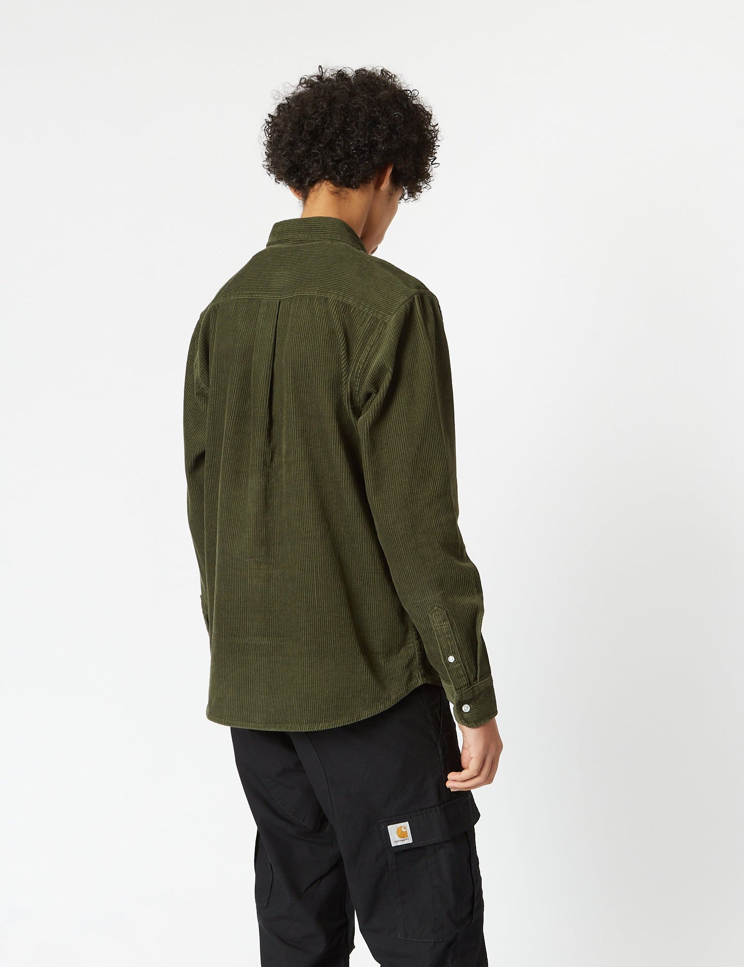 Madison Hemd (Feincord) - Plant Green/Wax