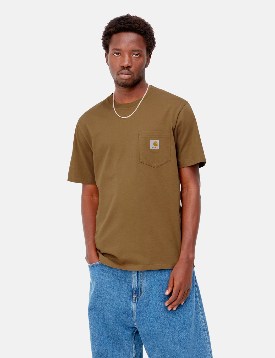 T-shirt à poche - Bleu Glacier