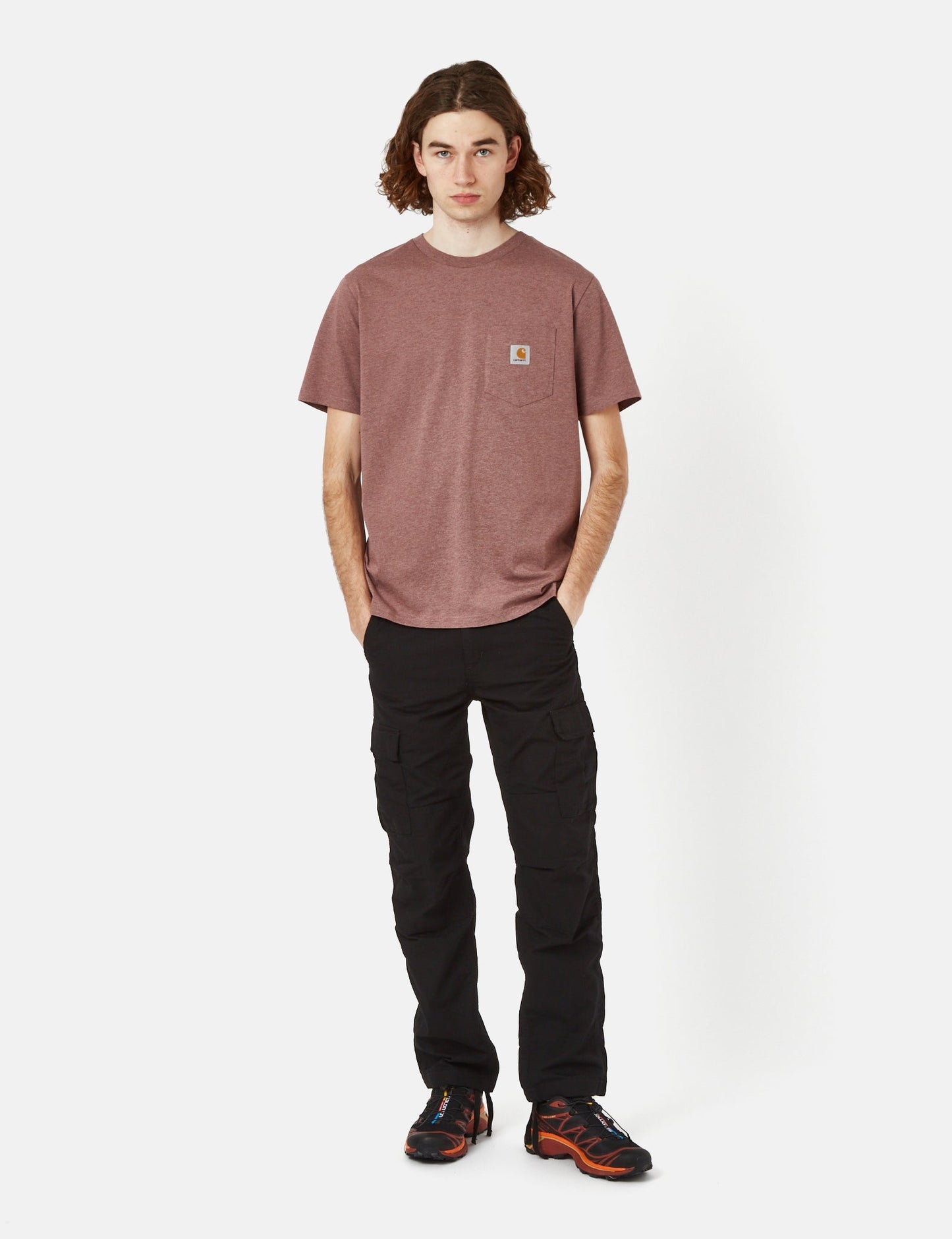 T-shirt à poche (Standard) - Rouge chiné Lupinus