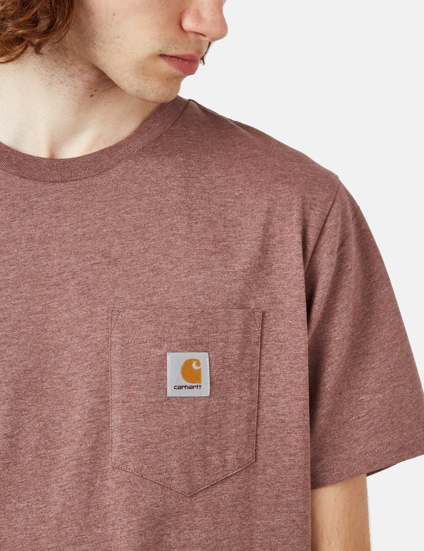 T-shirt à poche (Standard) - Rouge chiné Lupinus