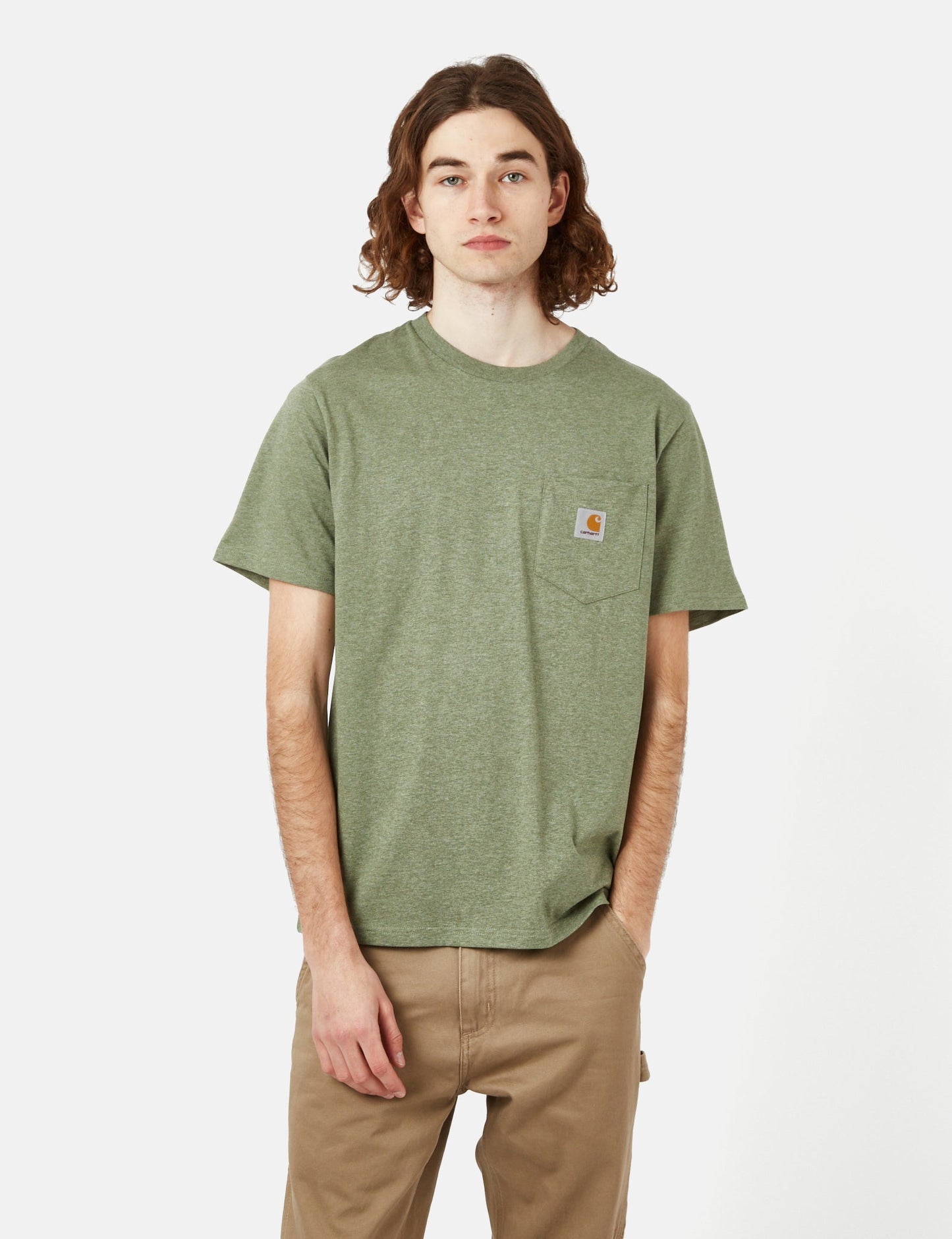 T-shirt à poche (Standard) - Rouge chiné Lupinus