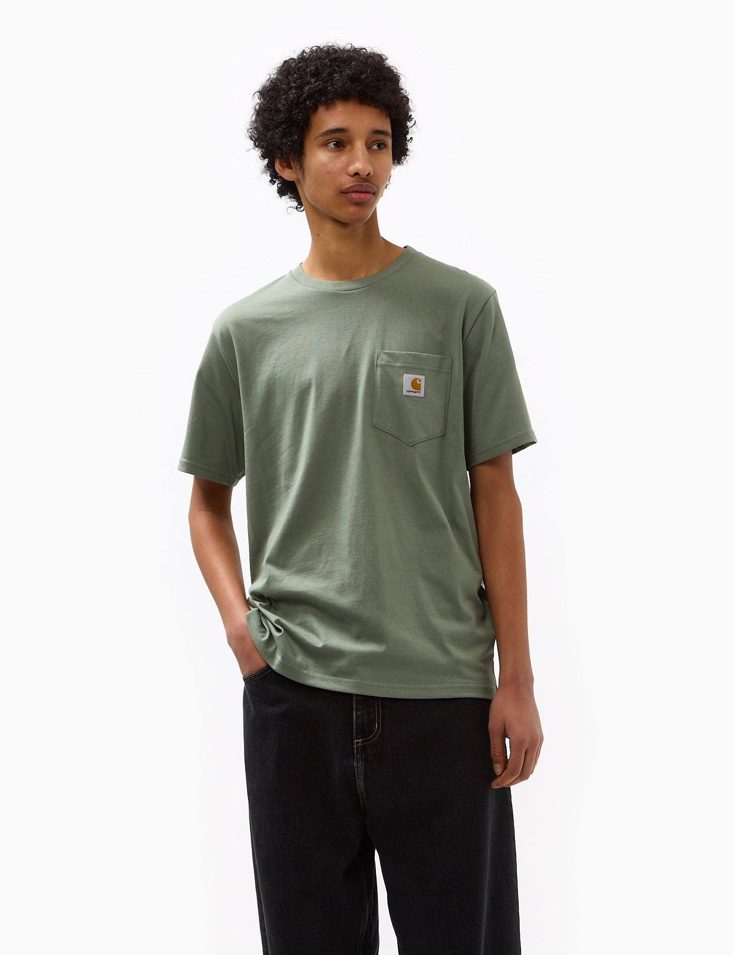 Pocket T-Shirt (Regular) – Rauchgrün