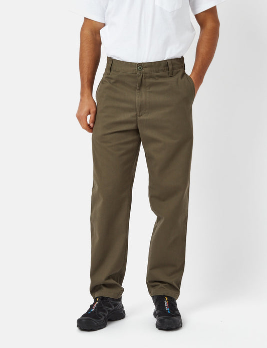 Pantalon Calder (décontracté, fuselé) - Vert ortie