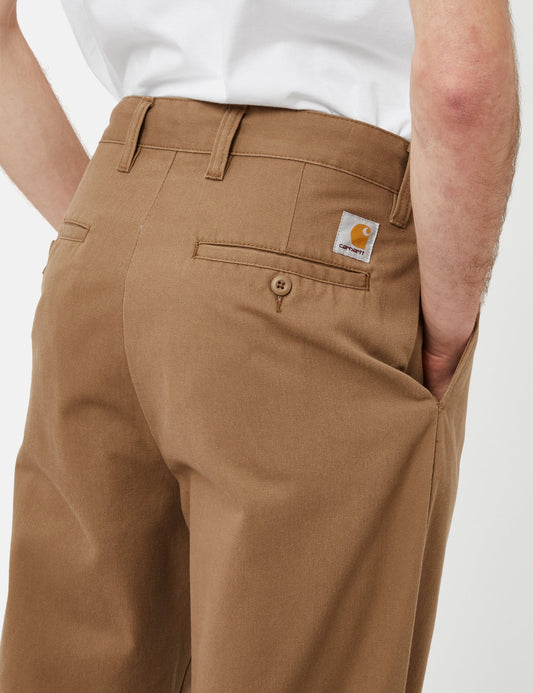Pantalon Calder (coupe décontractée, fuselée) - Marron Bison rincé