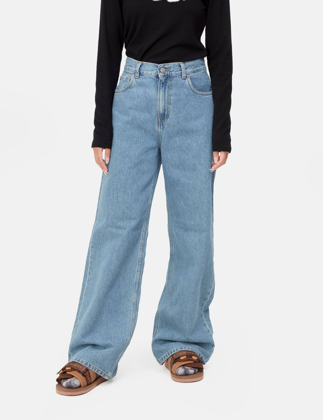 Womens Jane Pant (Loose) - Heavy Stone Wash Blue