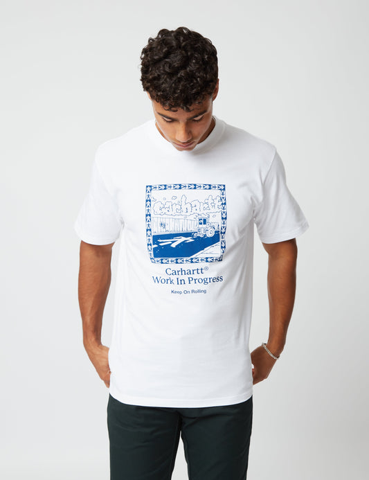 T-shirt Rouleau compresseur - Blanc