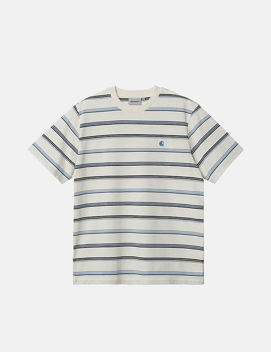 T-shirt Vonn à rayures - Wax/Storm Blue