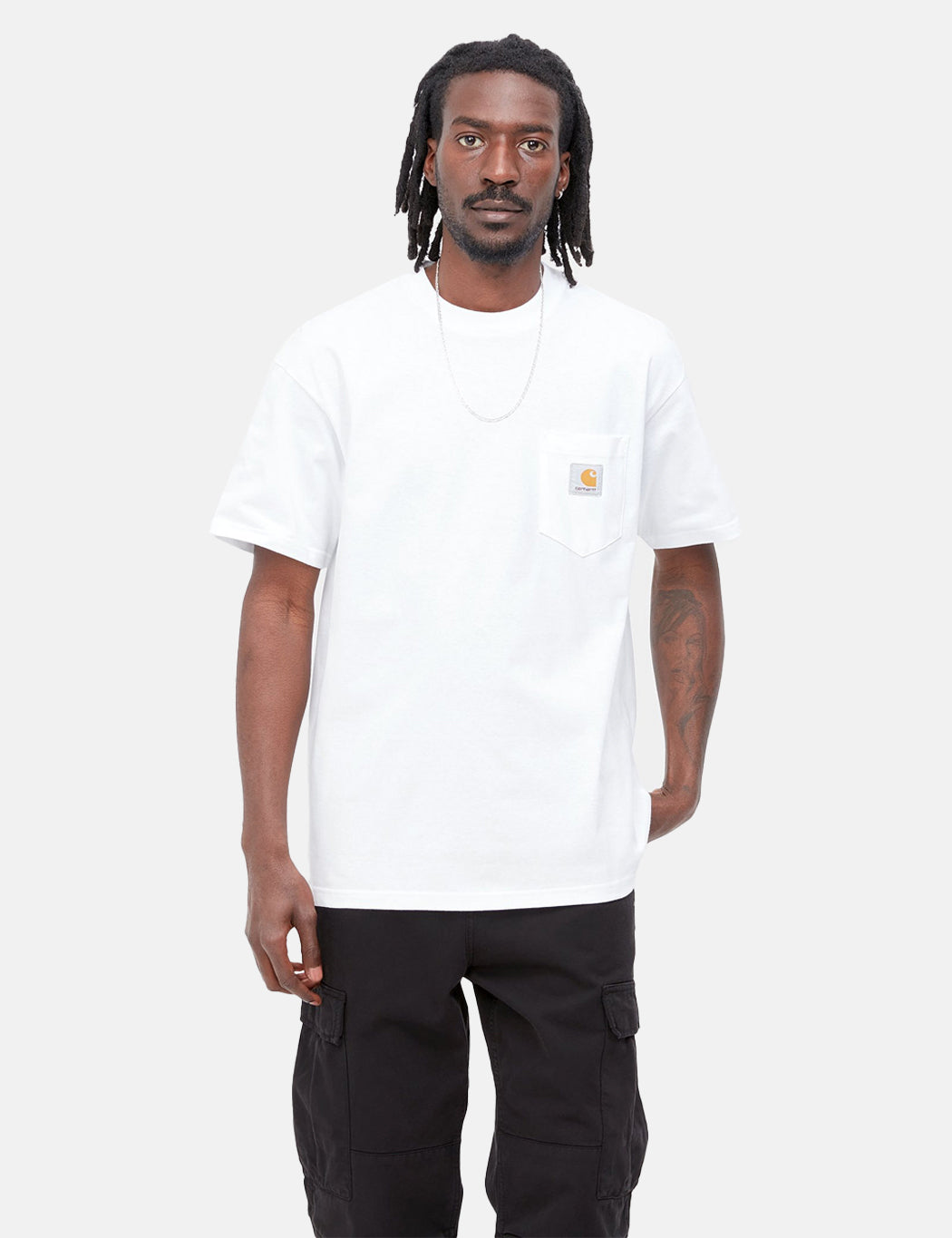 Local Pocket T-Shirt – Weiß/Schwarz