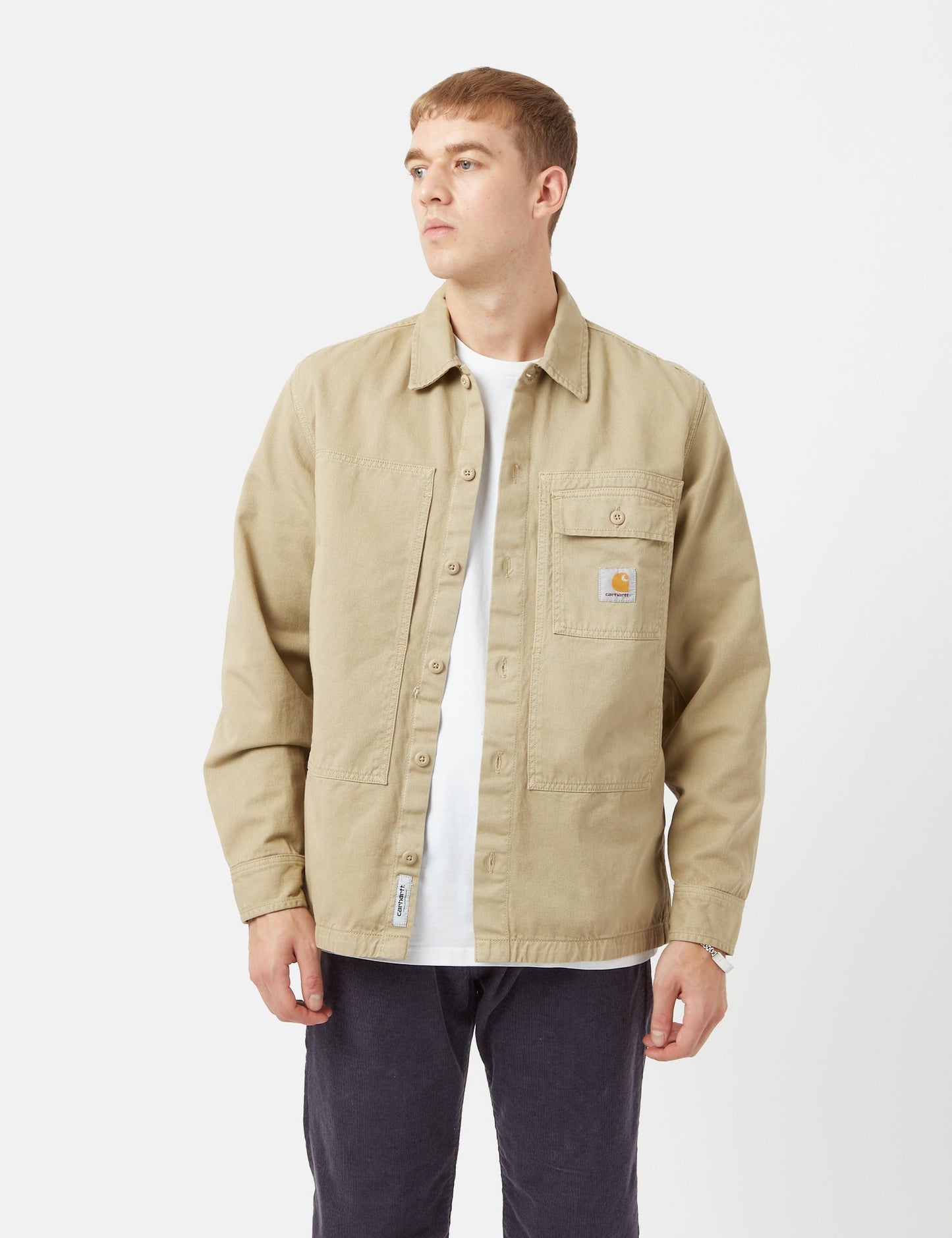 Charter Langarmhemd – Jasper Camel