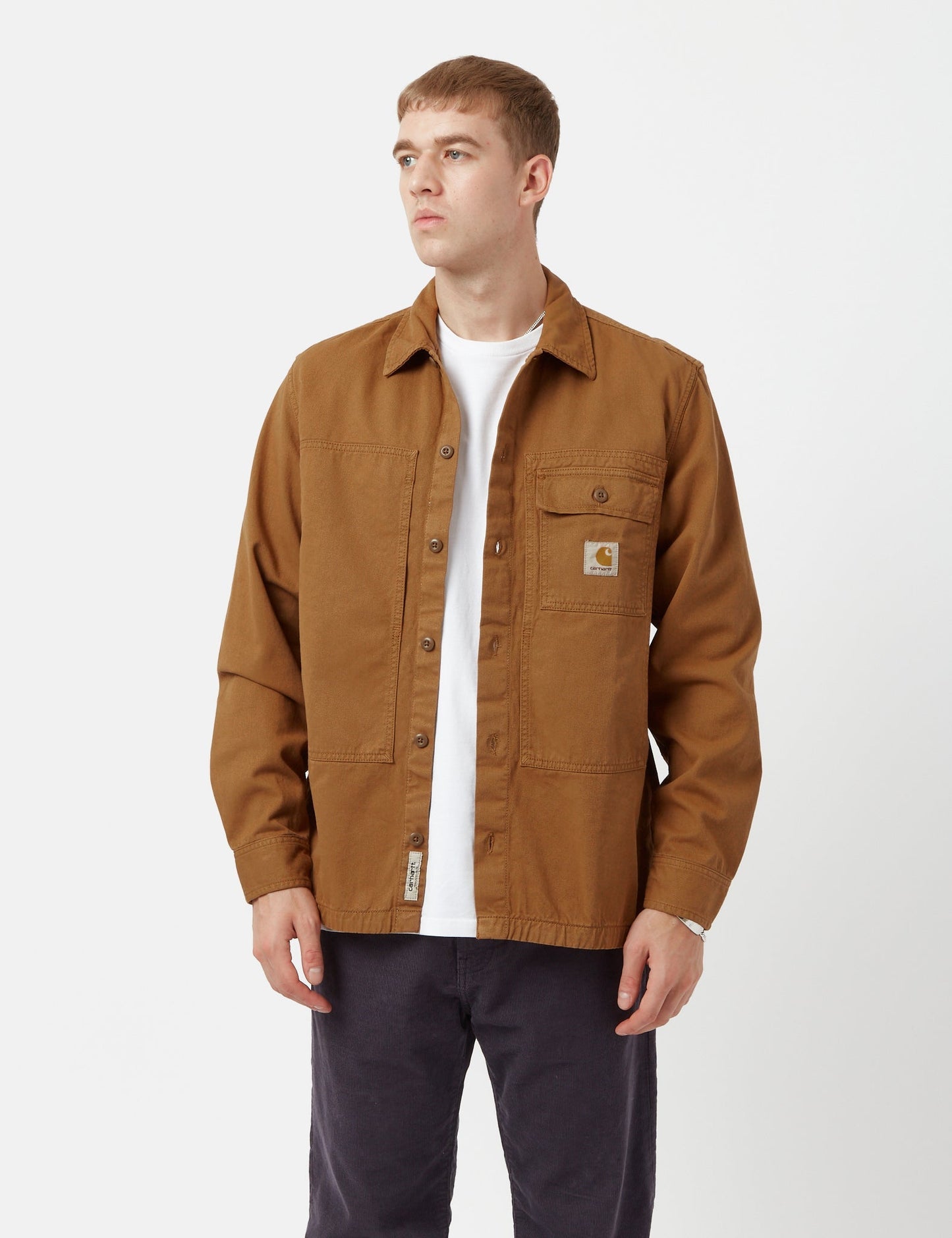 Charter Langarmhemd – Ammonite Brown