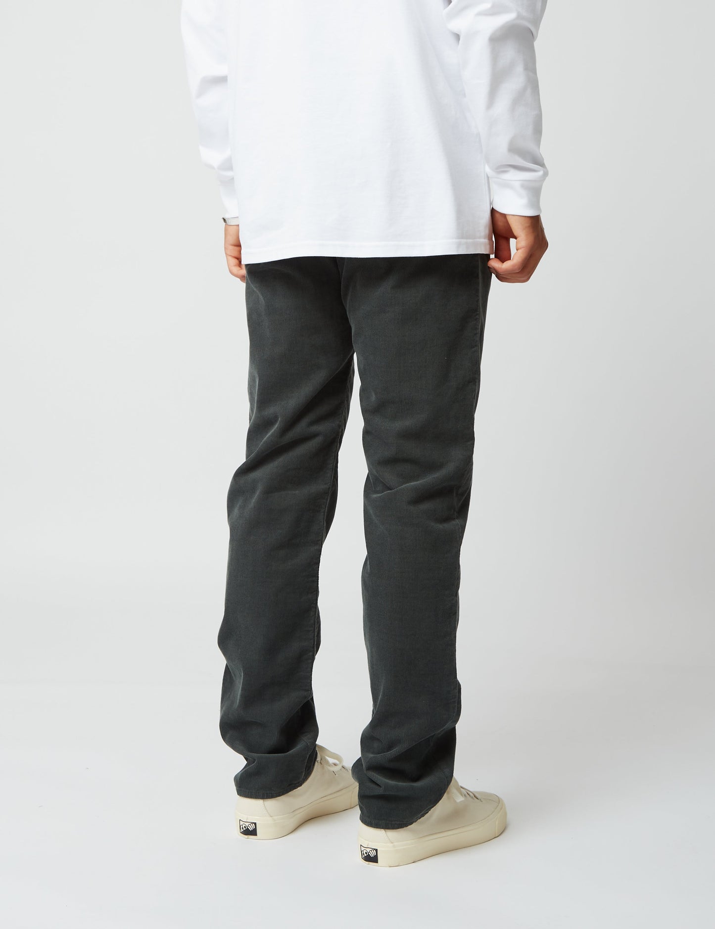 Pantalon Pontiac en velours côtelé (coupe décontractée) - Vert buis