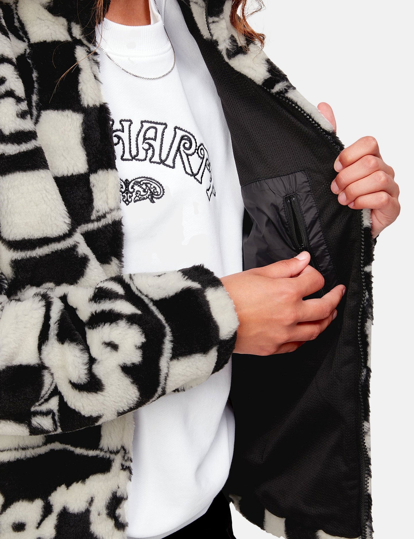 Damen ungefütterte Jacke (Joyride Jacquard) - Schwarz/Wax