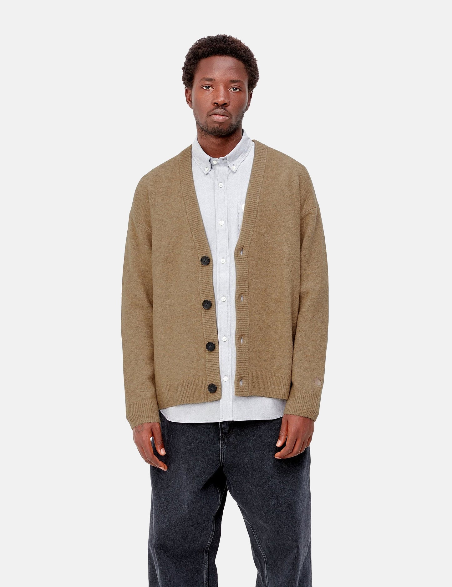 Albion Cardigan – Jasper Camel Heather
