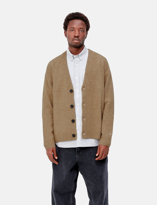 Albion Cardigan – Jasper Camel Heather
