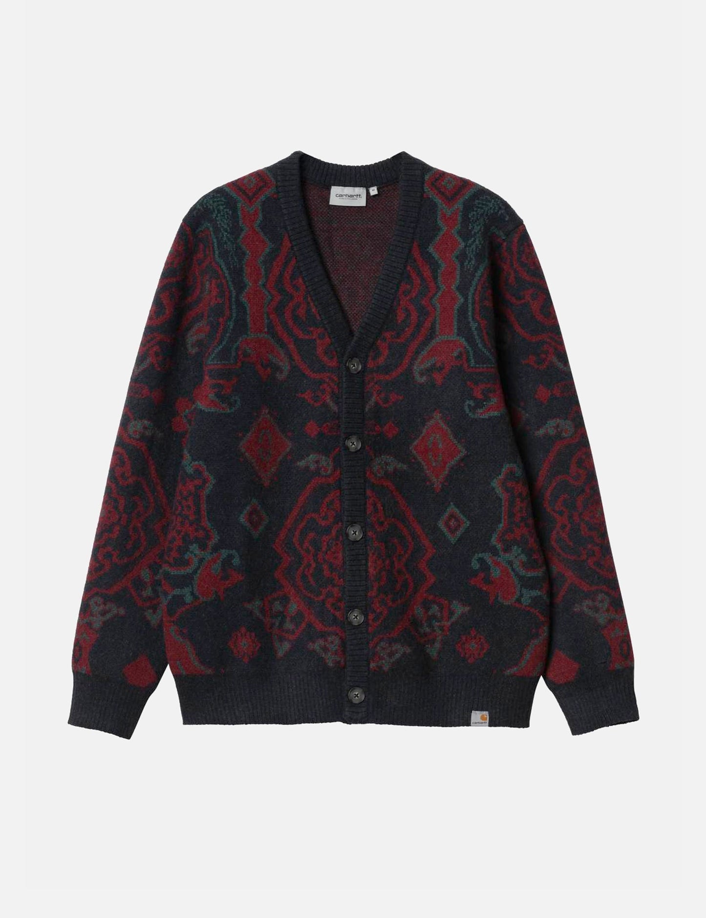 Strickjacke „Verse“ (Verse Jacquard) – Dunkelmarineblau
