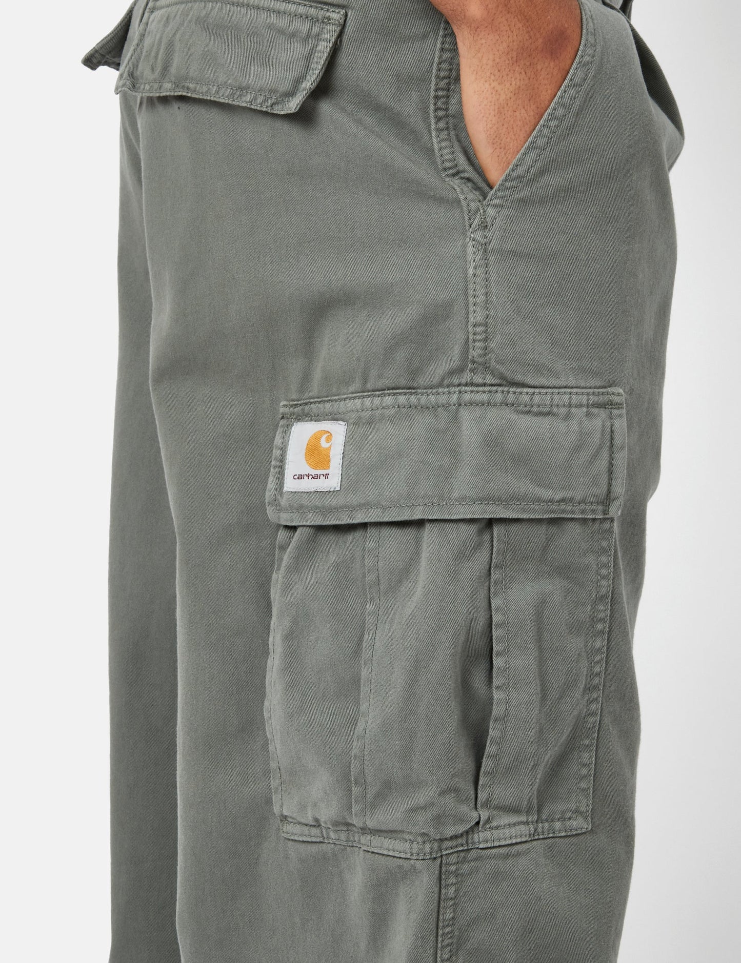Pantalon Cargo Cole (Coupe décontractée) - Vert fumée