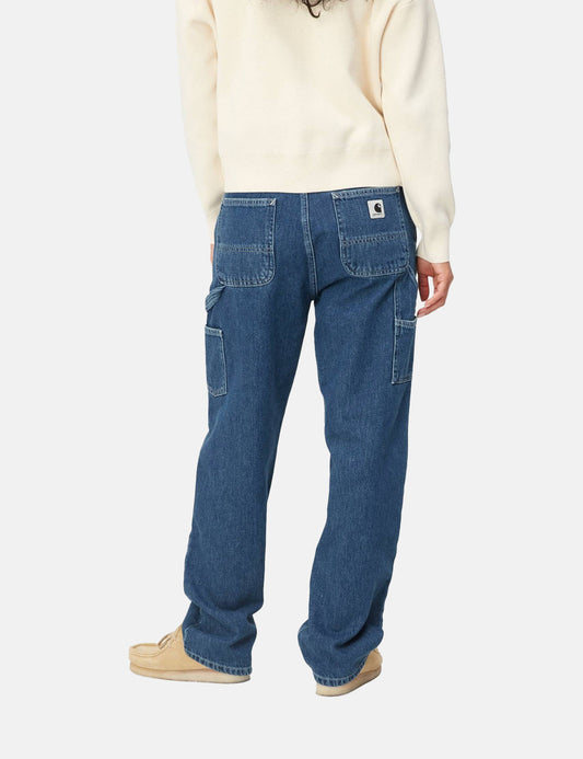 Pantalon Pierce (coupe droite) pour femme - Bleu délavé intense