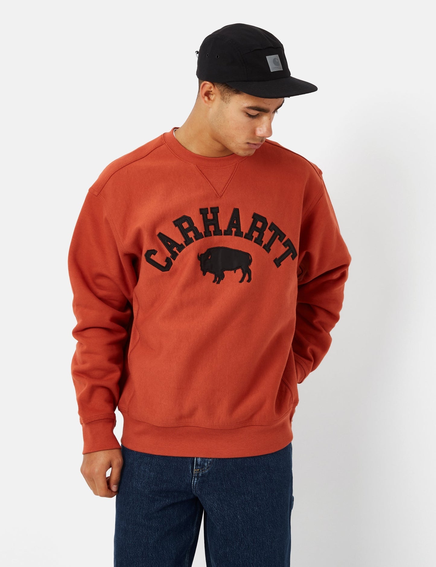 Sweat-shirt Locker - Gris cendré/Marron