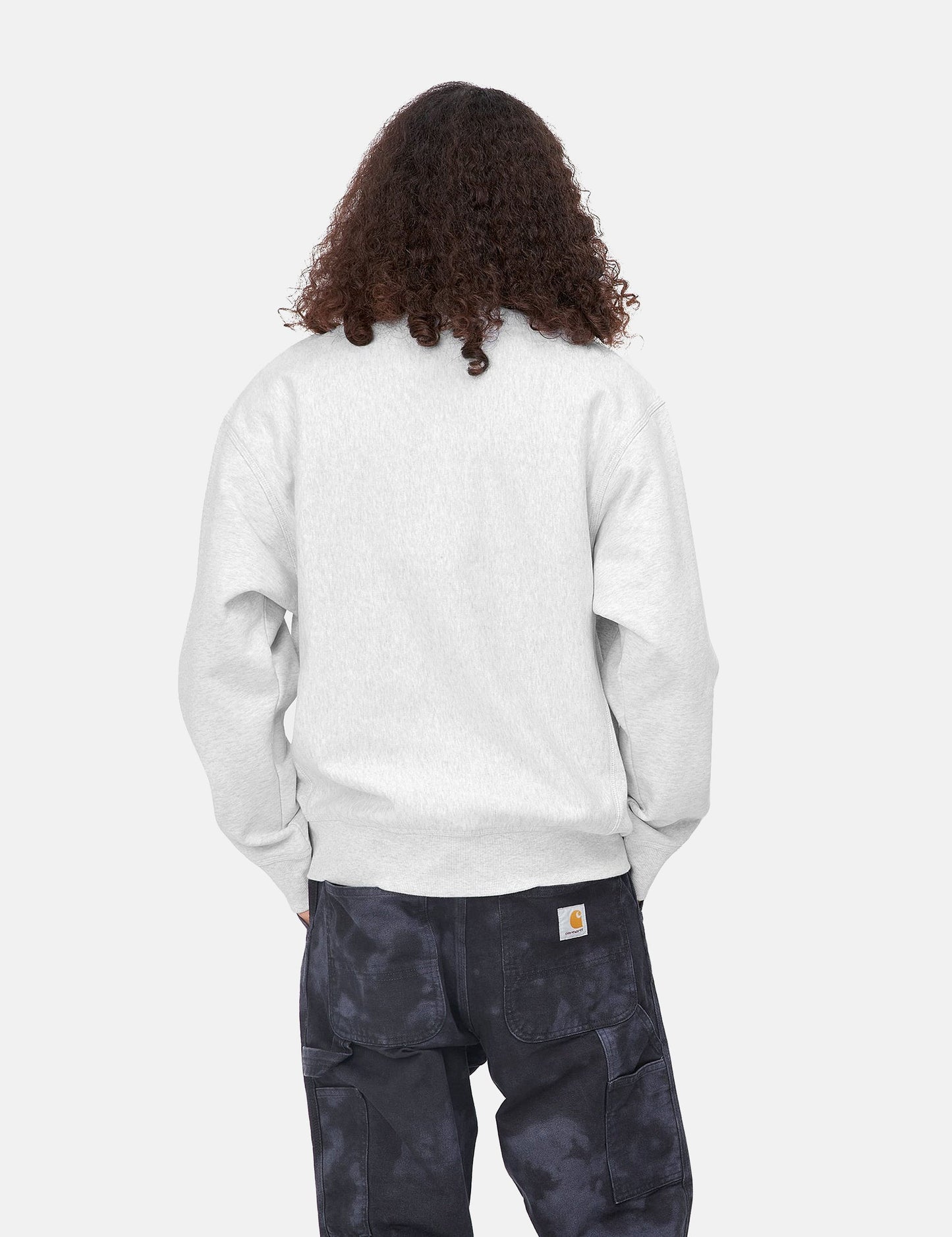 Sweat-shirt Locker - Gris cendré/Marron