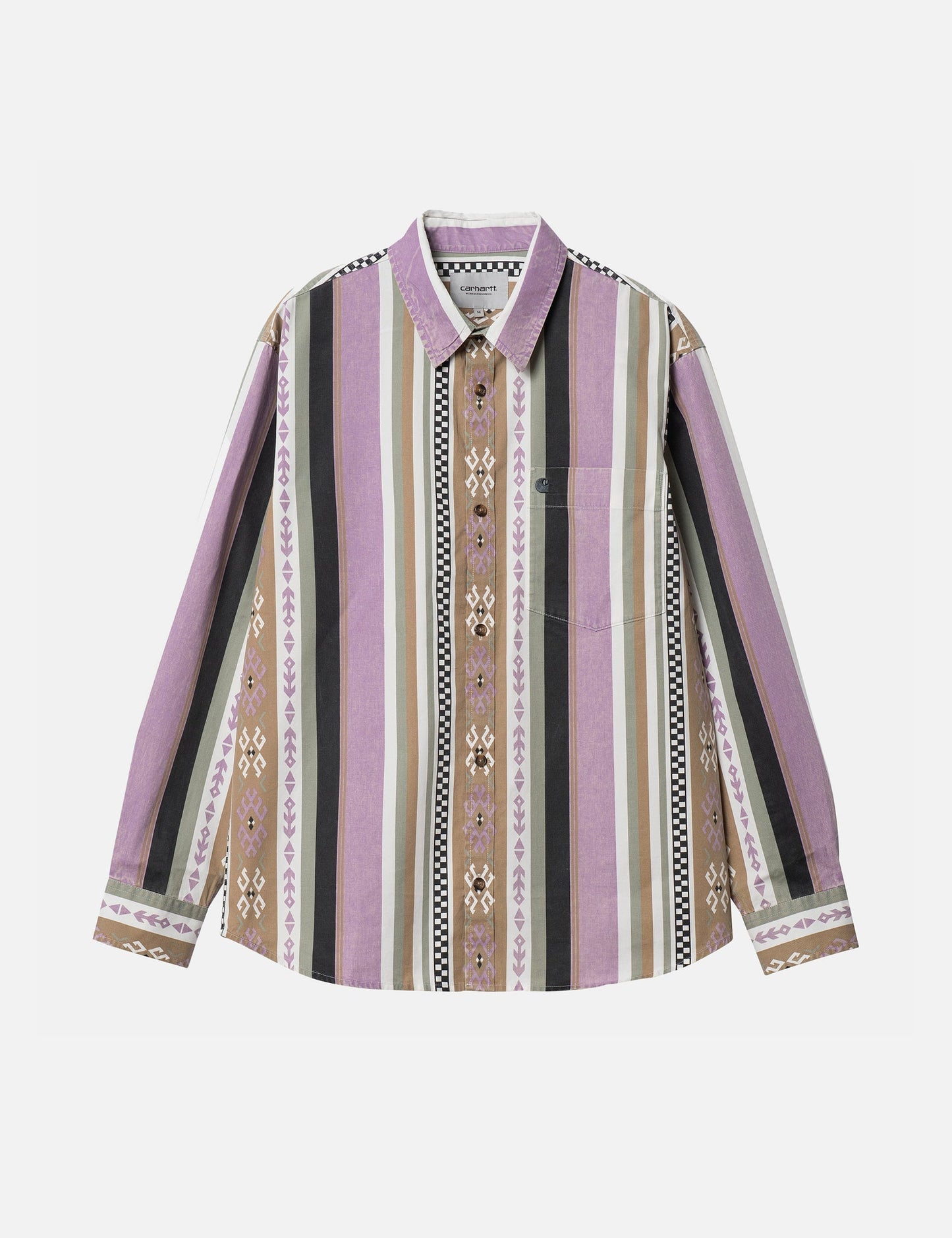 Chemise ample Coba Stripe - Violet Violanda/Gris Soot