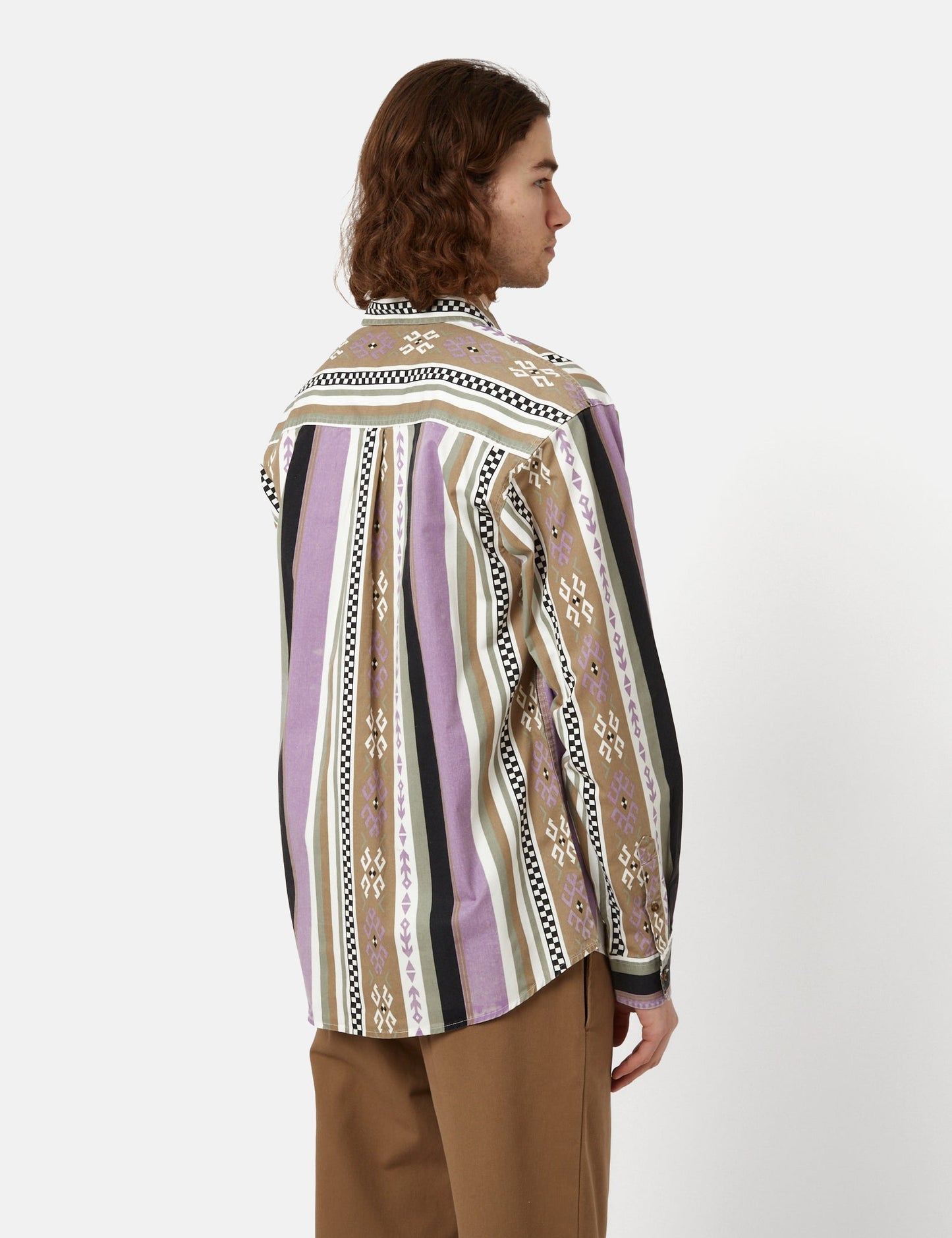 Chemise ample Coba Stripe - Violet Violanda/Gris Soot