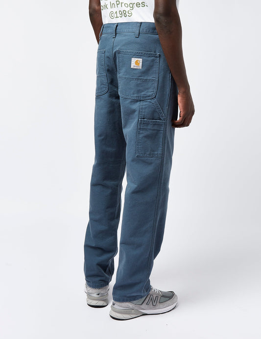 Pantalon à genoux simples (Bio) - Bleu minerai