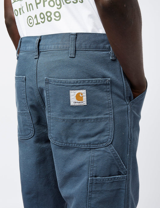 Pantalon à genoux simples (Bio) - Bleu minerai