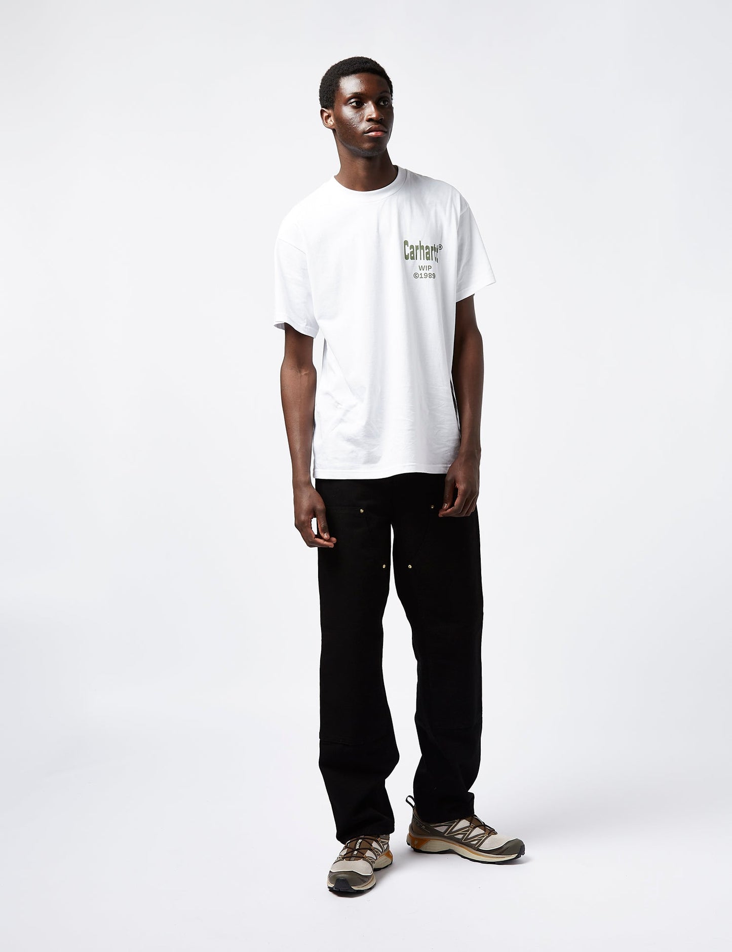 Pantalon Double Genou (Coupe décontractée) - Noir