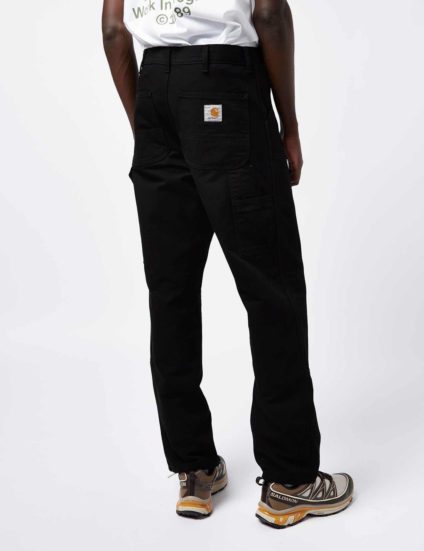 Pantalon Double Genou (Coupe décontractée) - Noir
