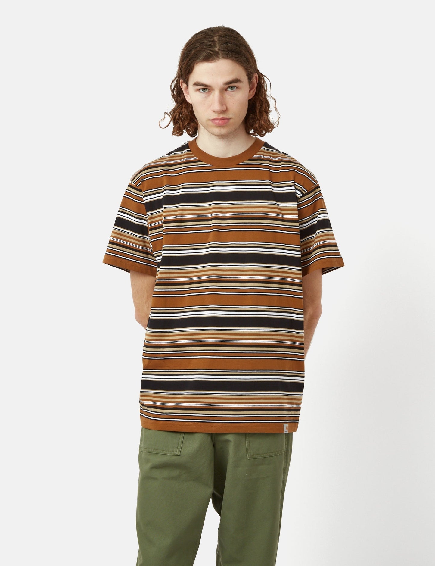 Lafferty T-Shirt (gestreift) - Piscine Blue