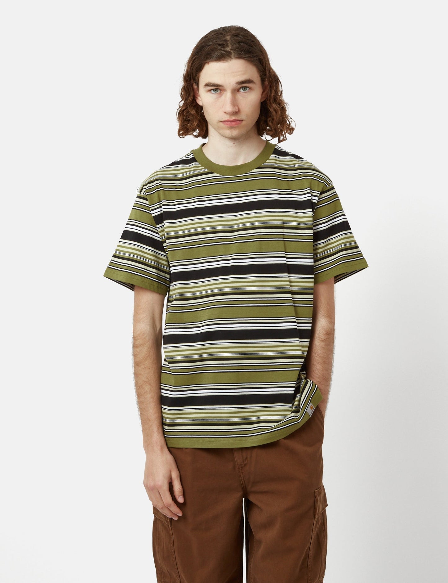 Lafferty T-Shirt (gestreift) - Piscine Blue